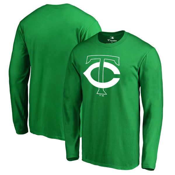 Men's Minnesota Twins Fanatics Branded Kelly Green St. Patrick's Day White Logo Long Sleeve T-Shirt,We sell and wholesale Men's Minnesota Twins Fanatics Branded Kelly Green St. Patrick's Day White Logo Long Sleeve T-Shirt on line form chian!